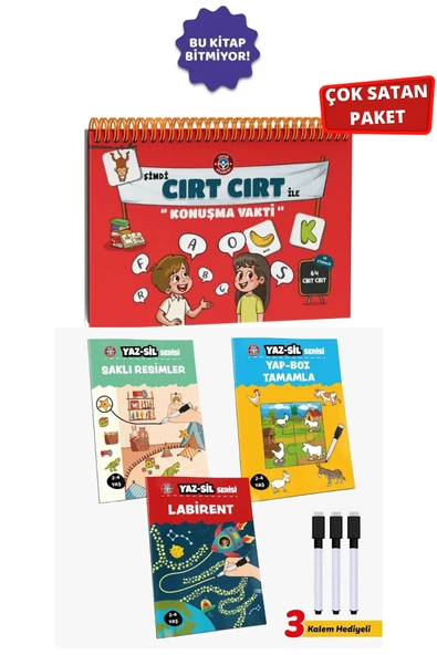 Çocuk Akademi Cırt Cırt İle Konuşma Vakti ve Yaz Sil Serisi-1 ürün görseli 1