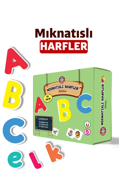 Çocuk Akademi Mıknatıslı Harfler ürün görseli 1