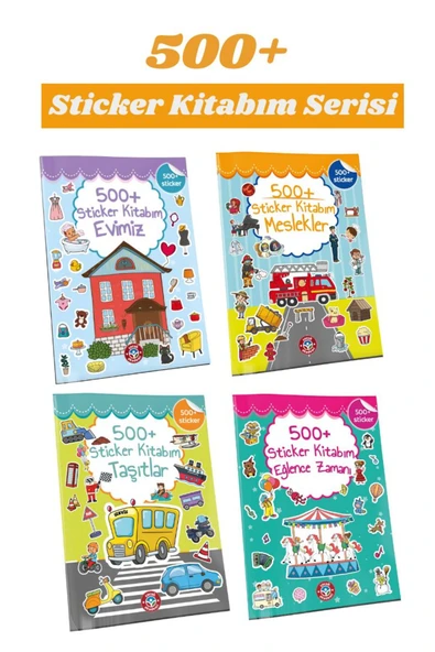 Çocuk Akademi Çocuk Akademi 500+ Sticker Kitabım Serisi 4'lü Paket ürün görseli 1