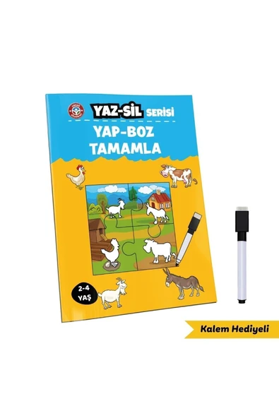 Çocuk Akademi Yaz Sil Serisi Yap-boz Tamamla ürün görseli 1