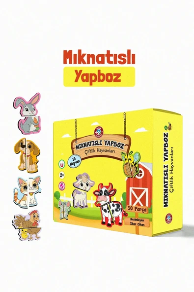 Çocuk Akademi Mıknatıslı Yapboz Çiftlik Hayvanları ürün görseli 1