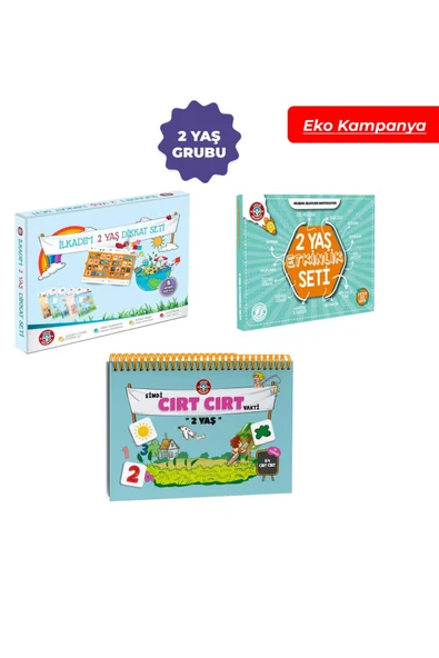 Çocuk Akademi 2 Yaş Şimdi Cırt Cırt Vakti ve 2 Yaş Dikkat-Etkinlik Seti ürün görseli 1