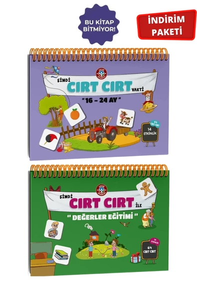 Çocuk Akademi 16-24 Ay Cırt Cırtlı Aktivite Kitabı ve Cırt Cırt Değerler Eğitimi Kitabı ürün görseli 1