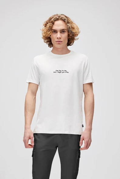 Bad Bear Too Shy Erkek Beyaz Tshirt Off-White ürün görseli 1