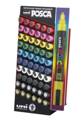 Uni-Ball Posca 1.8-2.5 Su Bazli Poster Markör Kalem 60 Li Set ürün görseli 1