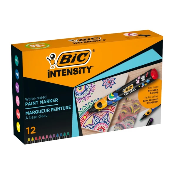 Bic İntensity Paint Marker Kalem 12 Renk 527426 ürün görseli 1