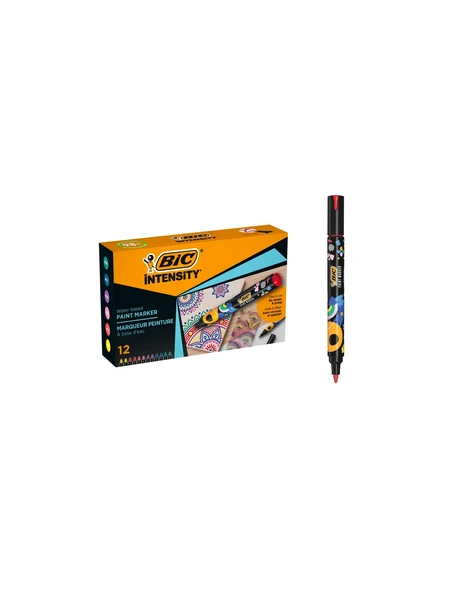 Bic İntensity Paint Marker Kalem 12 Renk 527426 - Resim 2