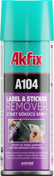 Akfix A104 Etiket Sökücü Mastik Yapışkan Sökücü Sprey 200 ml ürün görseli 1