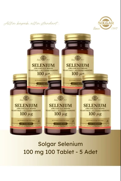 Solgar Selenium 100 mcg 100 Tablet 5 Adet ürün görseli 1