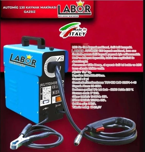 LABOR 130 Amper Gazsız Gazaltı Kaynak Makina MIG No Gas ürün görseli 1