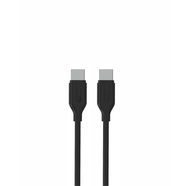 PDAteknoloji Yetty 60W 3.0A Type-C to Type-C Kablo 1m Siyah YKB-07S (Yerli Üretim) ürün görseli 1