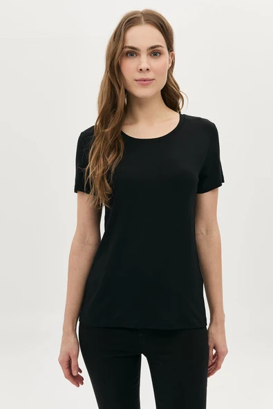 BASIC VISCON SIFIR YAKA TSHIRT - Resim 10