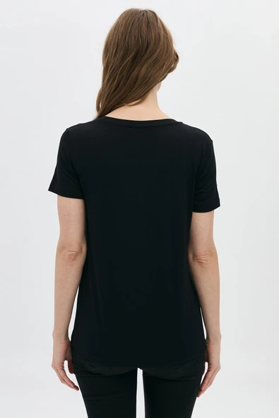 BASIC VISCON SIFIR YAKA TSHIRT - Resim 6