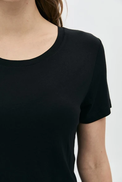 BASIC VISCON SIFIR YAKA TSHIRT - Resim 7