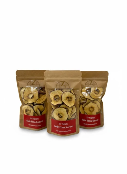 %100 Doğal Sade Elma Kurusu 3'lü Avantaj Paketi (3 x 50 g) ürün görseli 1