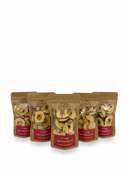 %100 Doğal Sade Elma Kurusu 5’li Avantaj Paketi (5 x 50 g) ürün görseli 1