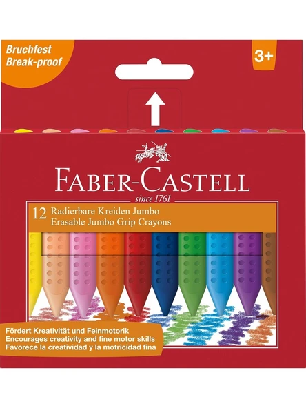 Faber-Castell Mum Boya Grip Jumbo 12 Renk 5281 122540 ürün görseli 1