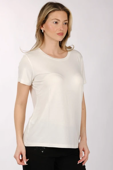 BASIC VISCON SIFIR YAKA TSHIRT - Resim 3