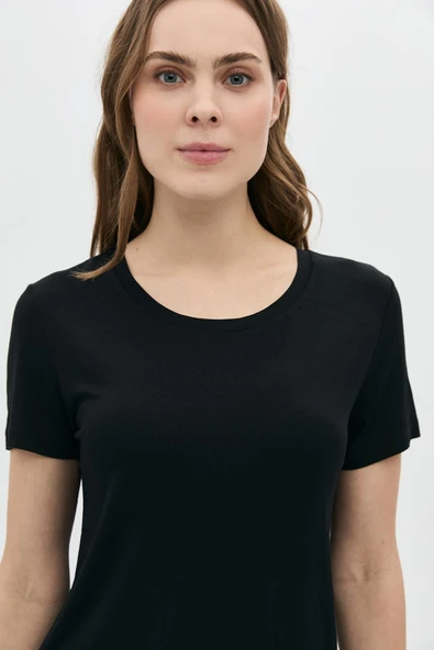 BASIC VISCON SIFIR YAKA TSHIRT - Resim 8