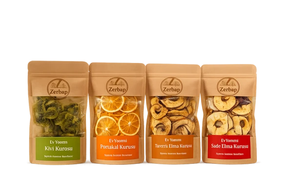 4’lü Karma Meyve Kurusu Seti  Sade Elma, Tarçınlı Elma, Kivi, Portakal (4 x 50 g) ürün görseli 1