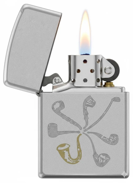 Zippo Pipe Collage Dizayn Çakmak - Resim 3