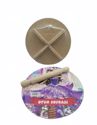 24CM RESİMLİ AHŞAP OYUN SOFRASI EKMEK TAHTA (5433) ürün görseli 1