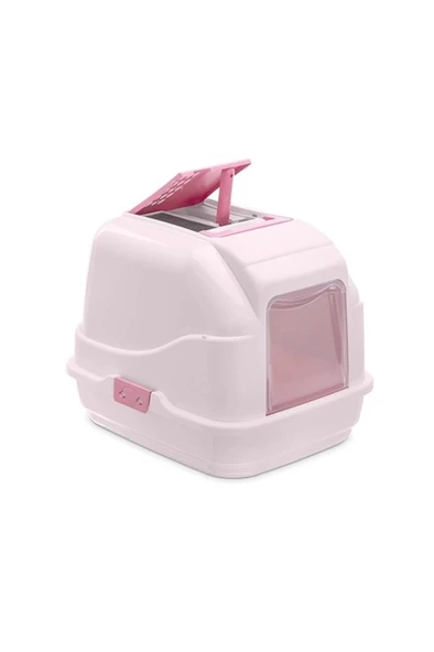 İmac Easy Cat Kapalı Filtreli Kedi Tuvaleti Pembe 40x50x40 Cm ürün görseli 1