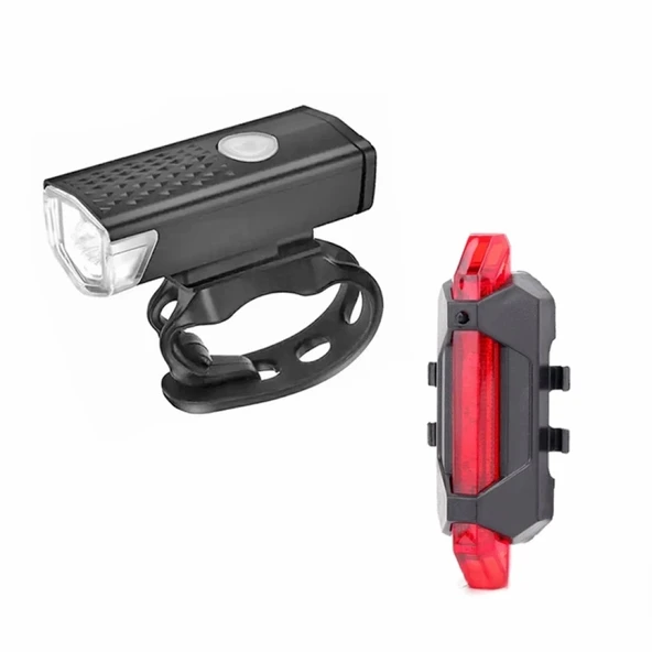 FORTE GT XBYC 6116 BİSİKLET FAR SET SİYAH ürün görseli 1