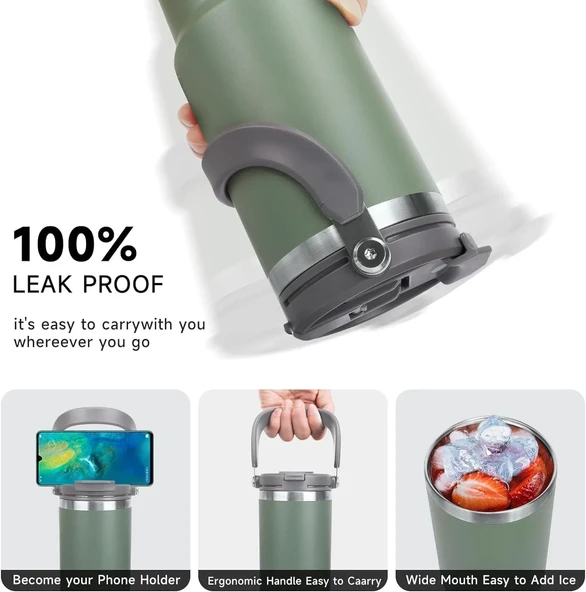 Termos 900 ML Pipetli Termos Bardak (5433) - Resim 5