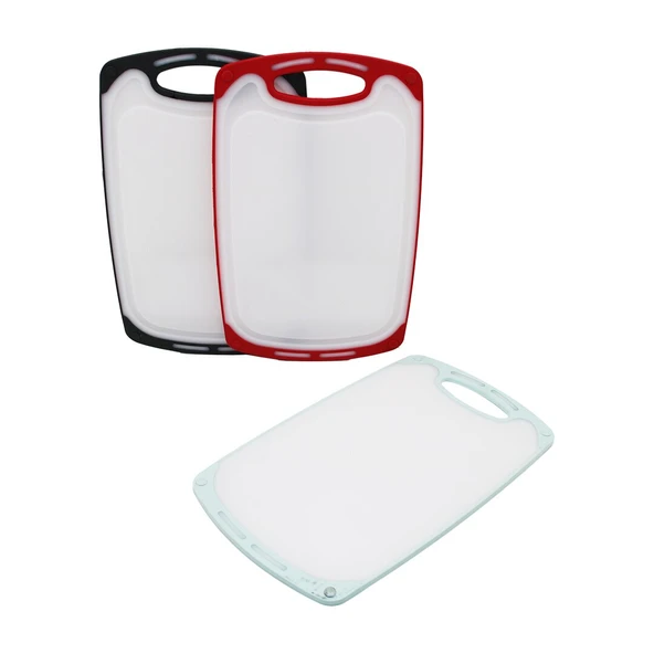 40X24CM  BÜYÜK  PLASTİK  KESİM PANOSU  KAYMAZ SİLİKON KENARLIK - 10MM KALINLIK (5433) ürün görseli 1