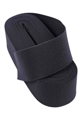SİYAH  - 3CM PAÇA LASTİK GENİŞ 10MT. (5433) ürün görseli 1