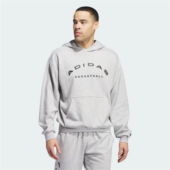 Adidas Slt Fleece Hoodie Erkek Gri Kapüşonlu - IW8253 ürün görseli 1