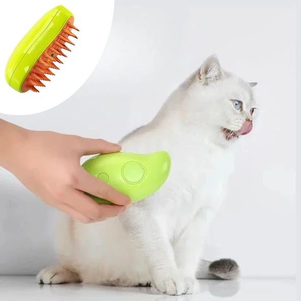 Buharlı Yumuşak Silikon Uçlu Kedi & Köpek Tüy Tarama Tarağı Yıkama Fırçası (5433) ürün görseli 1
