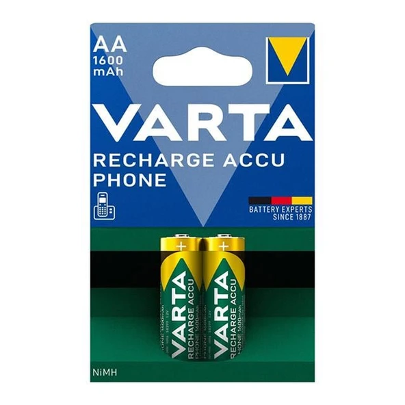Varta T399 1.2V 1600 Mah Şarjlı AA Kalem Pil (2 Li Paket) ürün görseli 1