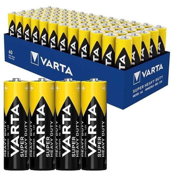 Varta Superlife Çinko AA Kalem Pil (60 Lı Paket) ürün görseli 1