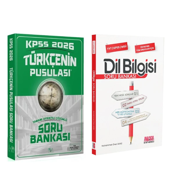 CBA Akademi 2026 KPSS Türkçenin Pusulası ve AKM Dil Bilgisi Soru Bankası Seti 2 Kitap ürün görseli 1