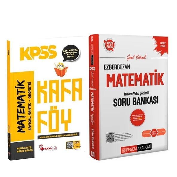 Hoca Kafası KPSS Matematik Konu Anlatımlı Kafa Föy ve Pegem Soru Bankası Seti 2 Kitap ürün görseli 1