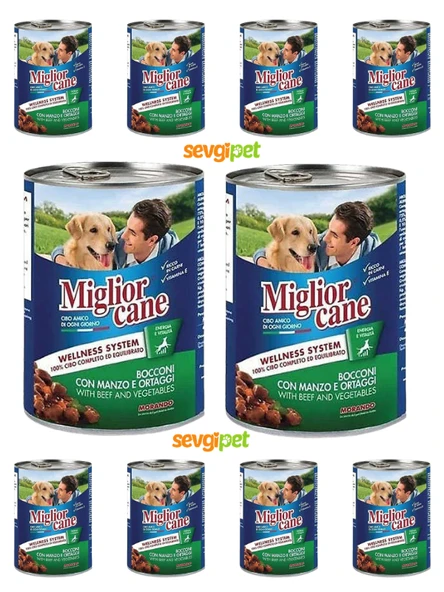 SVGPT MGLR Cane Biftekli ve Sebzeli Yetişkin Köpek Konservesi 10 x 405 Gr (Avantaj Paketi) ürün görseli 1