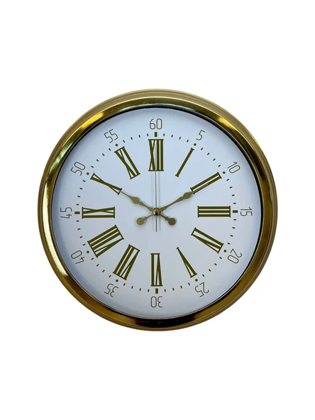 Pi time Royal Gold 40 Cm Metal Duvar Saati ürün görseli 1