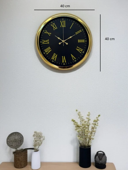 Pi time 40 Cm Gold Lüks Duvar Saati - Resim 2