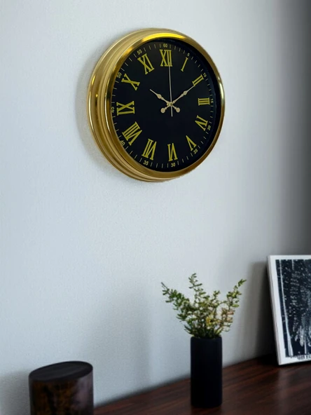 Pi time 40 Cm Gold Lüks Duvar Saati - Resim 4