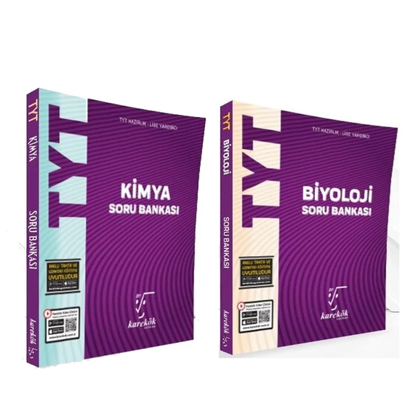 Karekök Yayınları TYT Kimya ve Biyoloji Soru Bankası Seti 2 Kitap ürün görseli 1