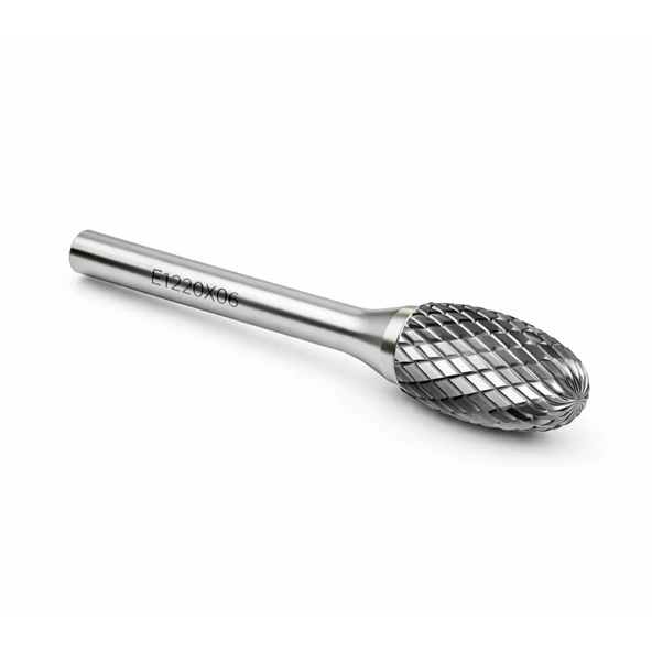 (1 Adet) Karbür E Tipi Kalıpçı Freze Oval Gövdeli Ucu 12x20 mm E1220X06 Saklama Kutusunda Freze ürün görseli 1