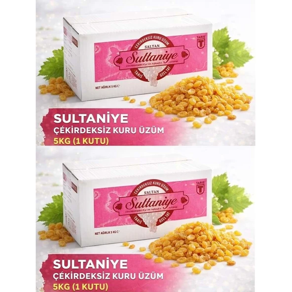 Tariş Sultaniye Çekirdeksiz Kuru Üzüm 10KG (2PK*5KG) ürün görseli 1
