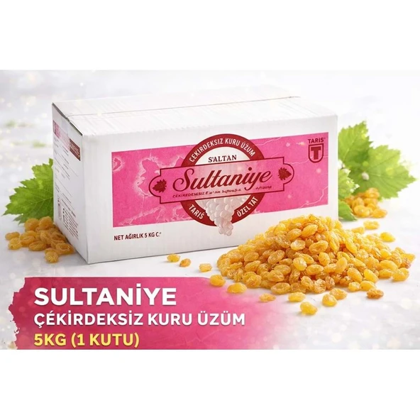 Tariş Sultaniye Çekirdeksiz Kuru Üzüm 5KG (1 Kutu) ürün görseli 1
