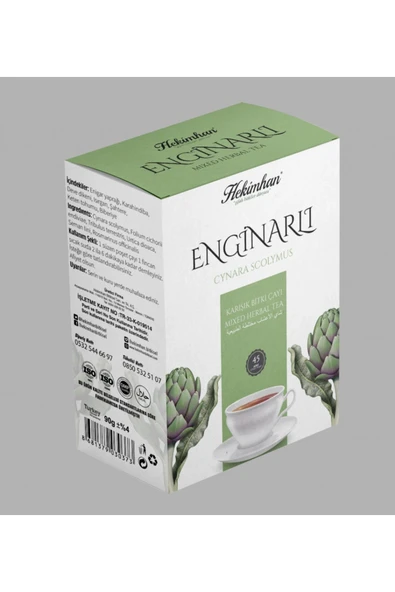 Enginar Yapraklı Karahindibalı Devedikenli Çay 45li Süzen Poşet ürün görseli 1