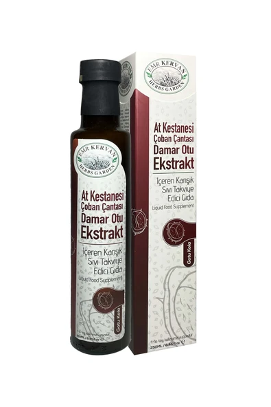 AtKestanesi & Çoban Çantası & Damar Otu Ekstraktı İçeren Karışık Sıvı Takviye Edici Gıda 250ml ürün görseli 1