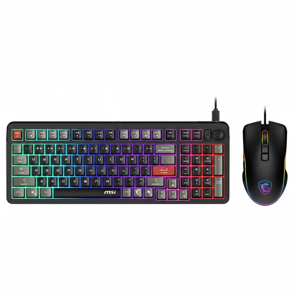 MSI Forge GK110 RGB Gaming Klavye + Forge GM300 7200 DPI RGB Mouse Set ürün görseli 1
