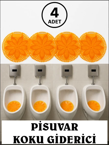 Pisuvar Koku Giderici Süzgeç Mango Kokulu 4'lü Ekonomik Paket Pisuar Süzgeci Pisuvar Blok ürün görseli 1