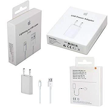 Apple iPhone Kablo + Adaptör Şarj Aleti Seti Kutulu ürün görseli 1